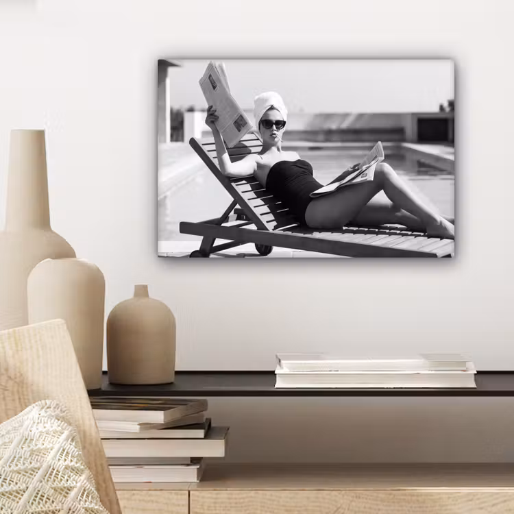Canvas schilderij - Glamour - Modern - Zwart - Wit — 5