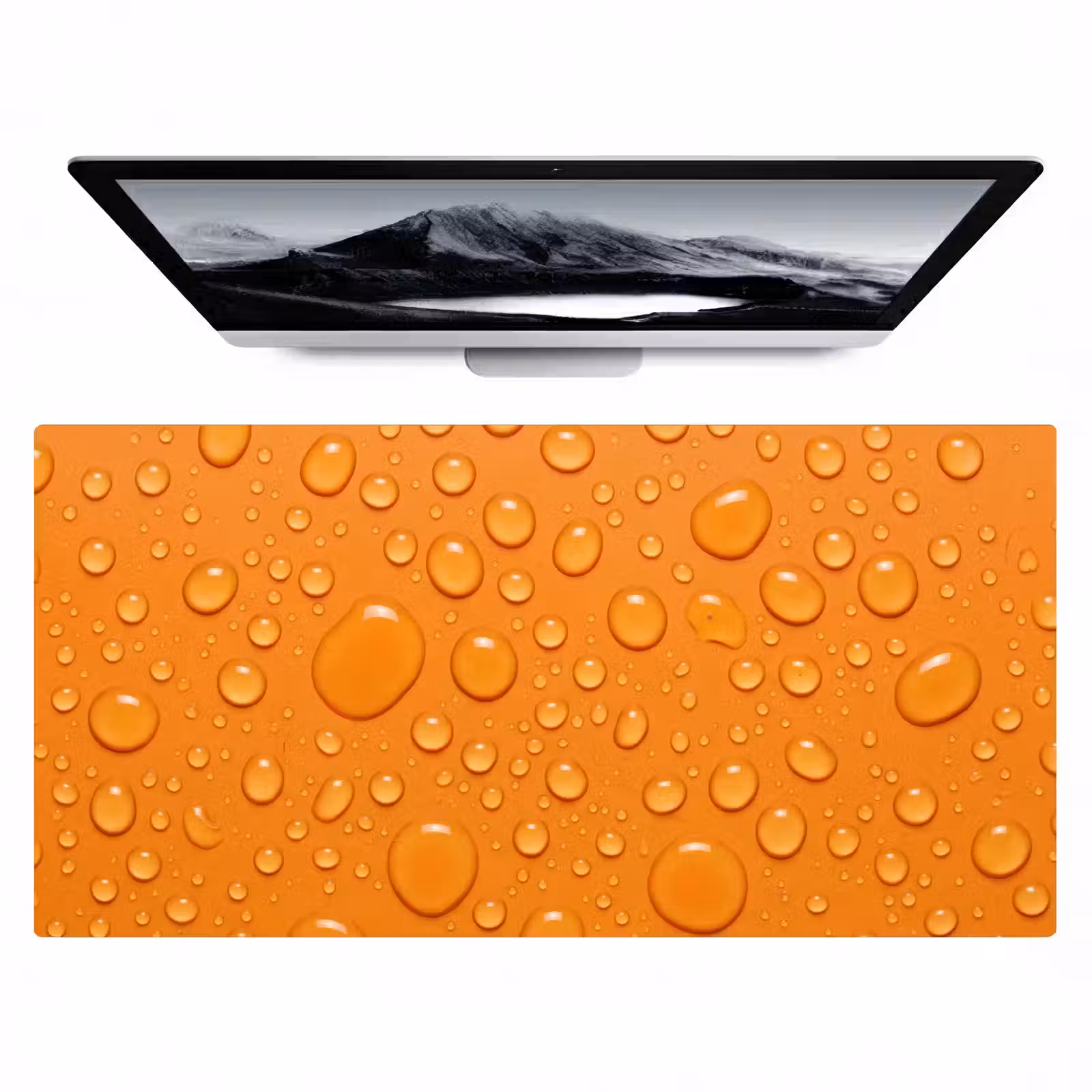 Bureau onderlegger - Water - Druppels - Oranje — 1