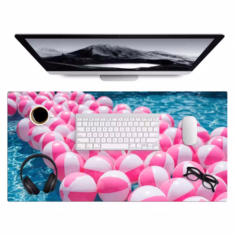 Bureau onderlegger - Strandballen - Roze - Water — 4