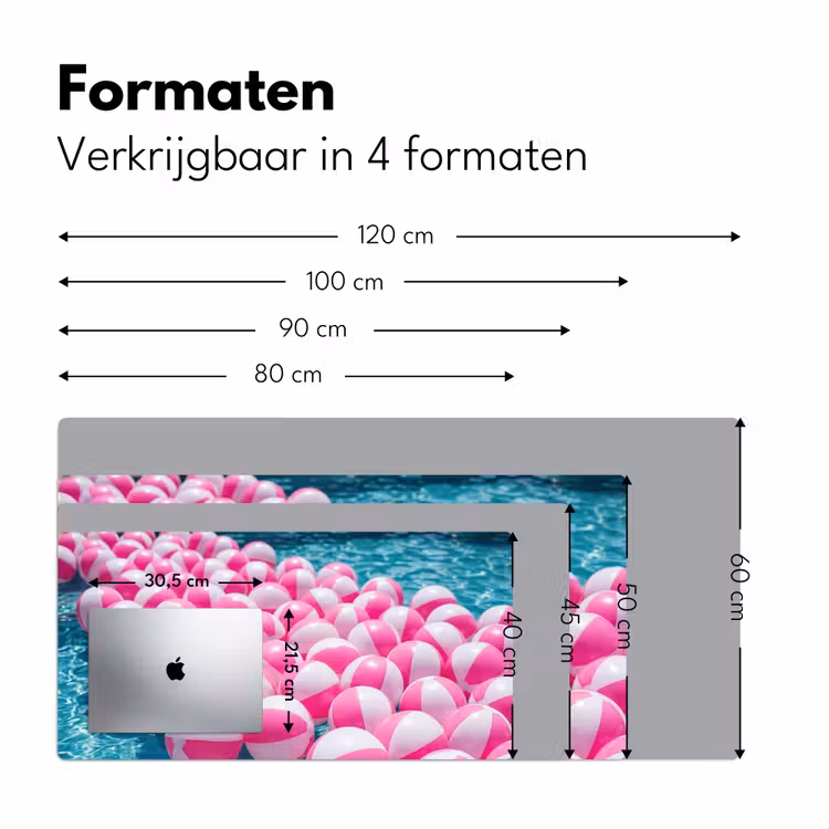 Bureau onderlegger - Strandballen - Roze - Water — 8