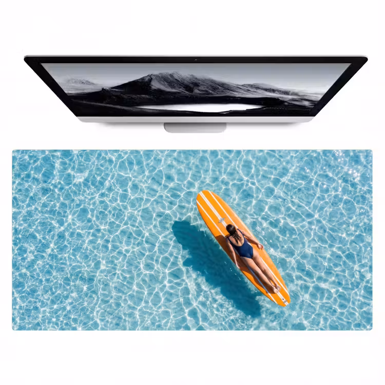 Bureau onderlegger - Surfboard - Water - Badpak - Oranje — 1