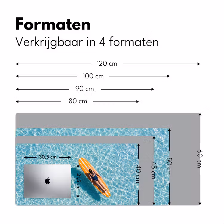 Bureau onderlegger - Surfboard - Water - Badpak - Oranje — 8