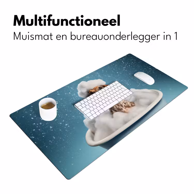 Bureau onderlegger - Teckel - Bad - Schuim - Waterdruppels — 7