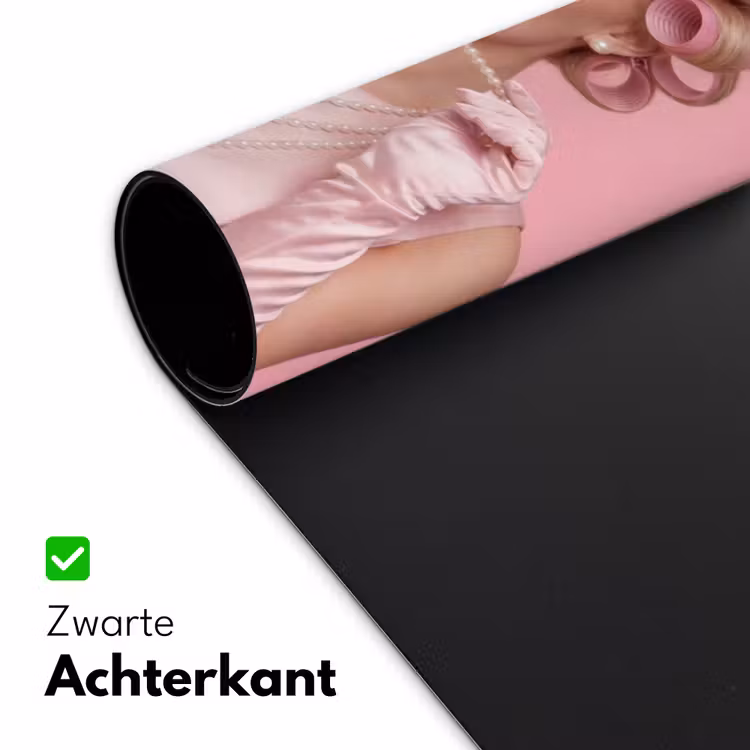 Bureau onderlegger - Vrouw - Roze - Parelketting - Krulspelden — 5