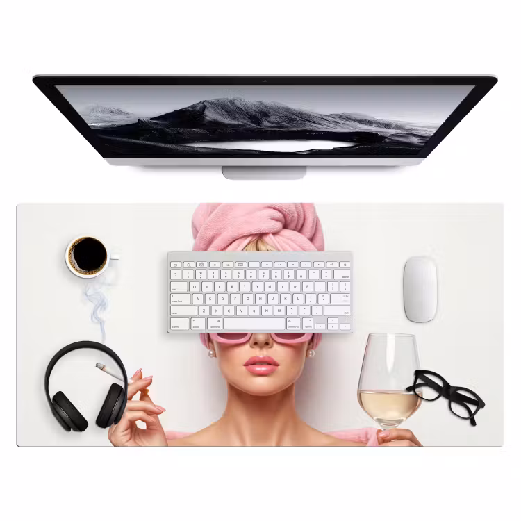 Bureau onderlegger - Vrouw - Roze - Wijn - Zonnebril — 4