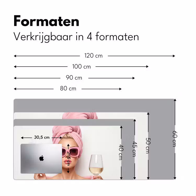 Bureau onderlegger - Vrouw - Roze - Wijn - Zonnebril — 8