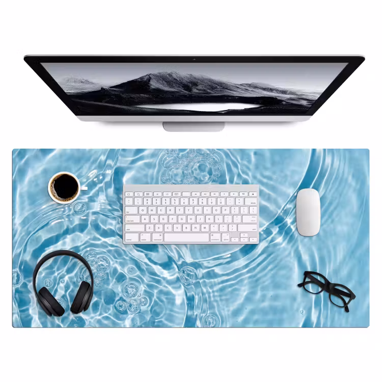Bureau onderlegger - Water - Blauw - bubbels — 4