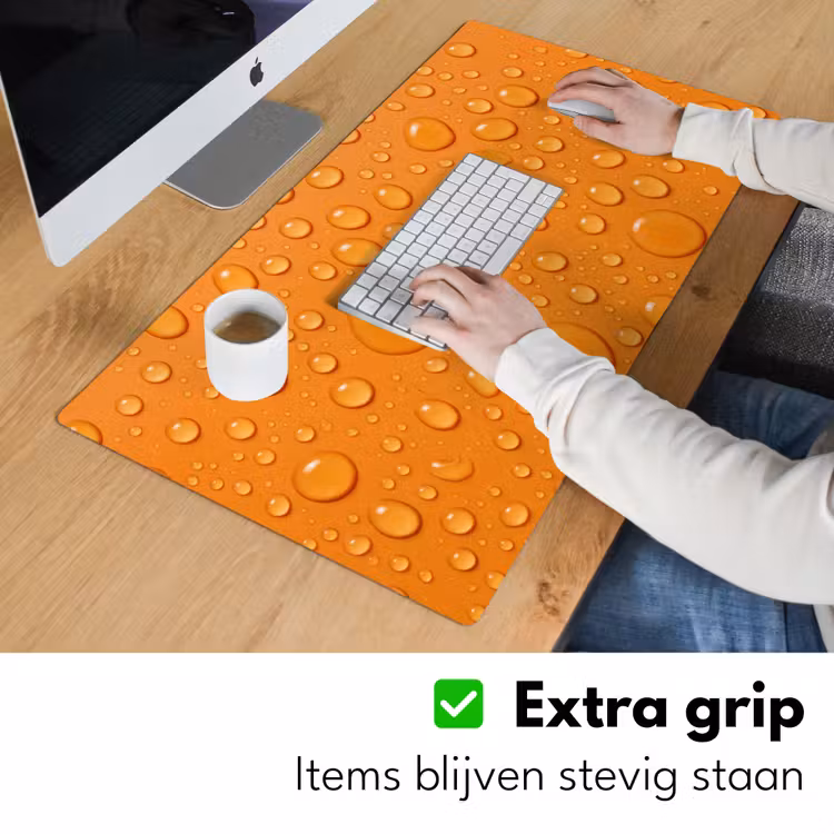 Bureau onderlegger - Water - Druppels - Oranje — 6