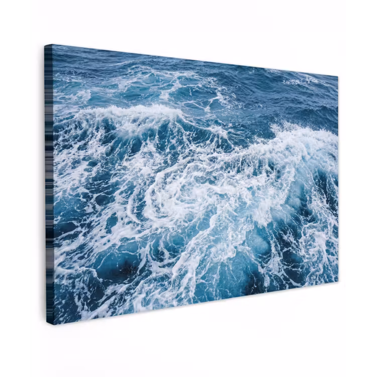 Canvas schilderij - Golven - Oceaan - Blauw — 1