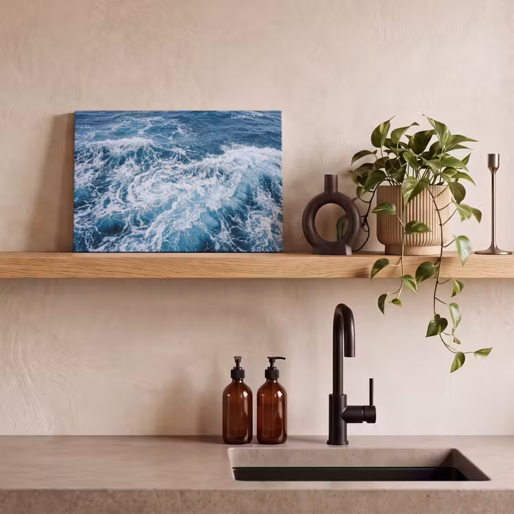 Canvas schilderij - Golven - Oceaan - Blauw — 3