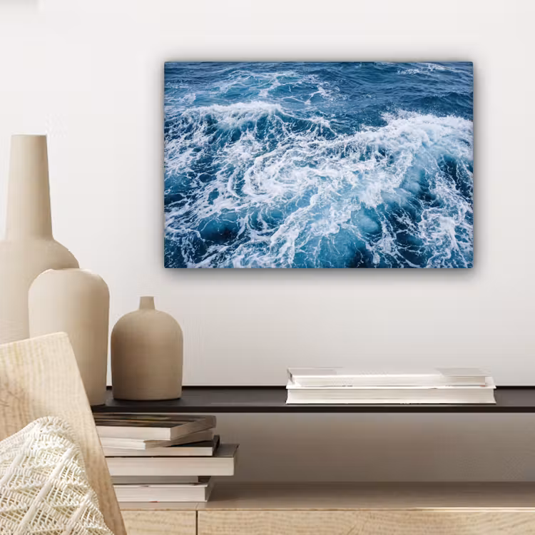 Canvas schilderij - Golven - Oceaan - Blauw — 5