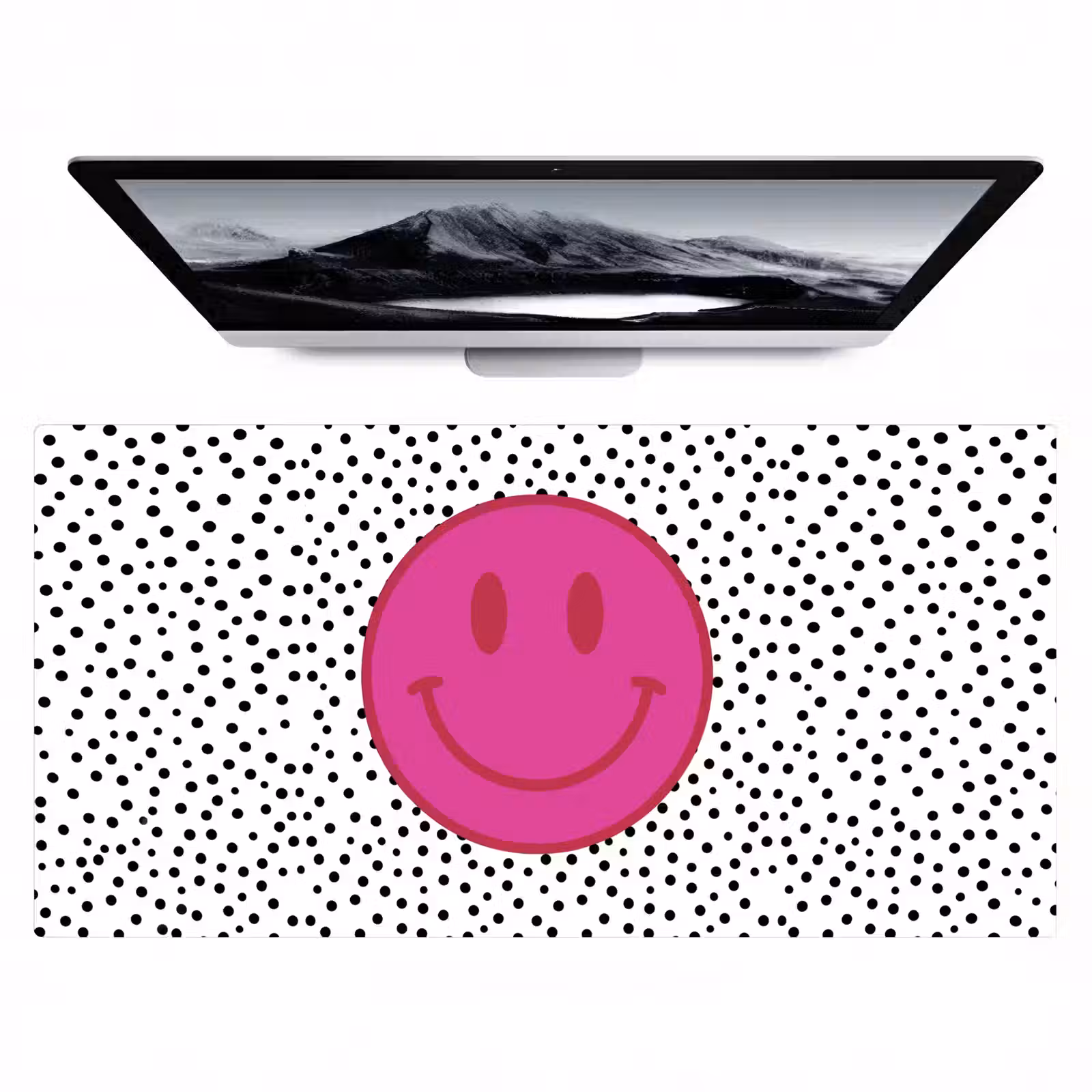 Bureau onderlegger - Smiley - Roze - Stippen — 1