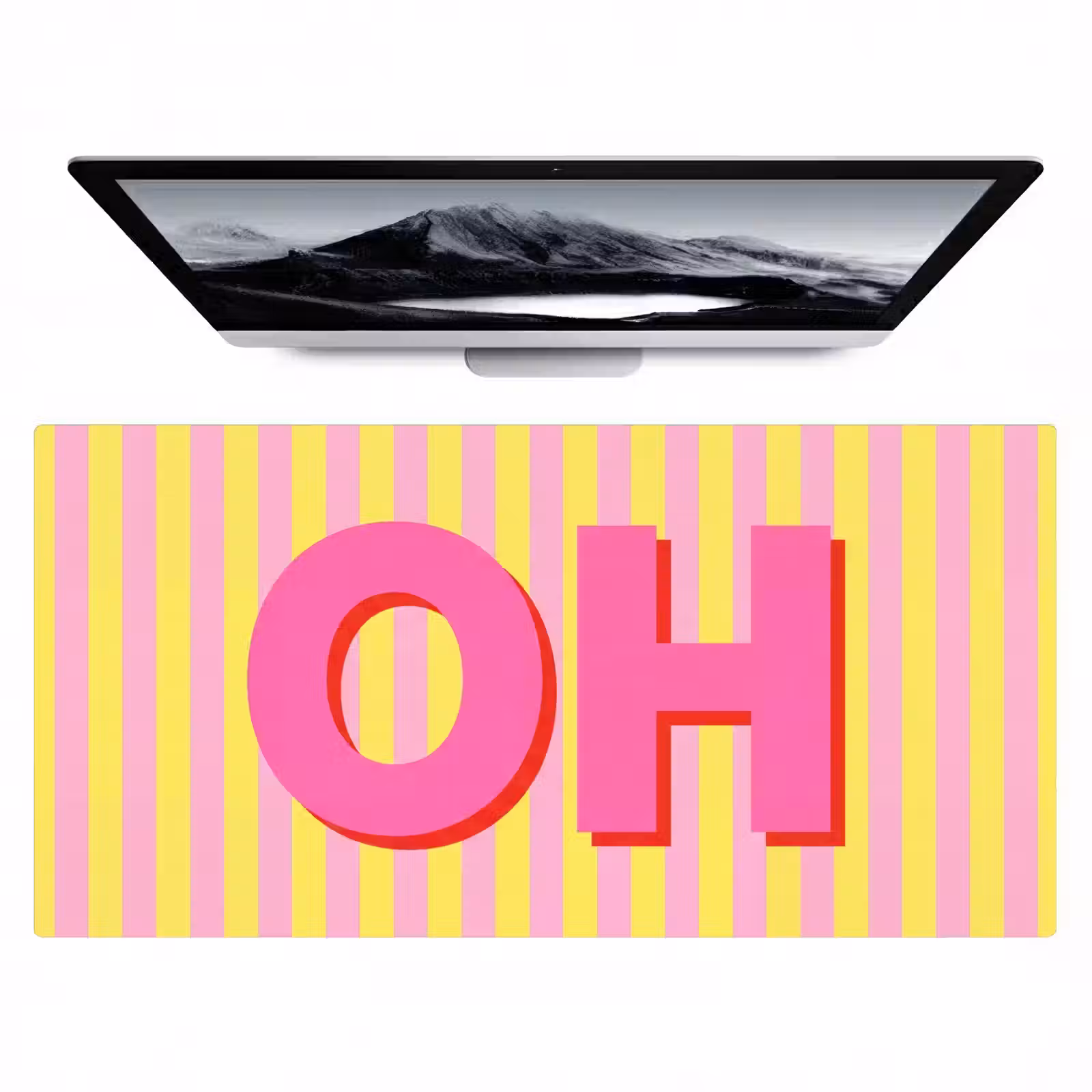 Bureau onderlegger - Tekst - Strepen - Roze — 1