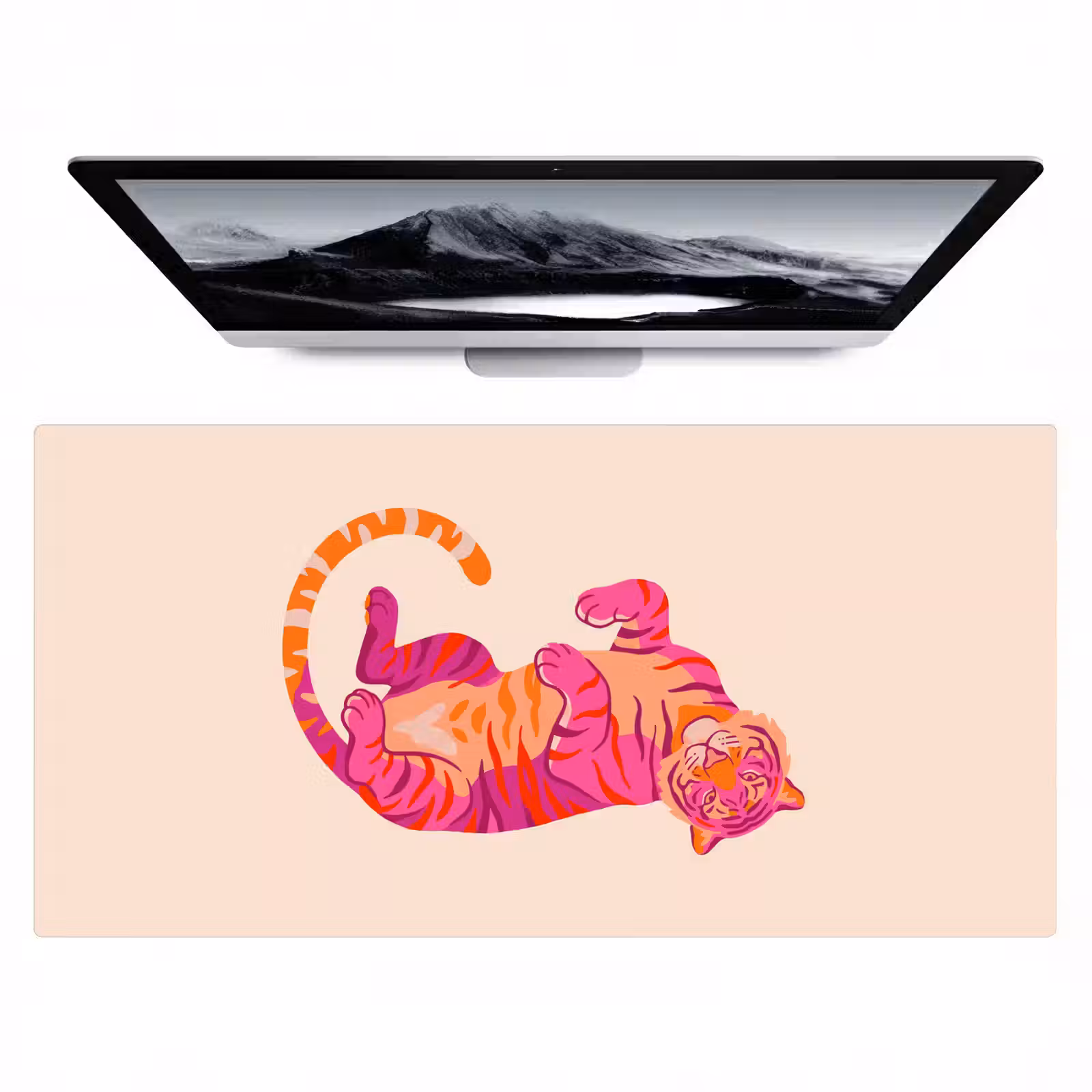 Bureau onderlegger - Tijger - Roze - Oranje — 1
