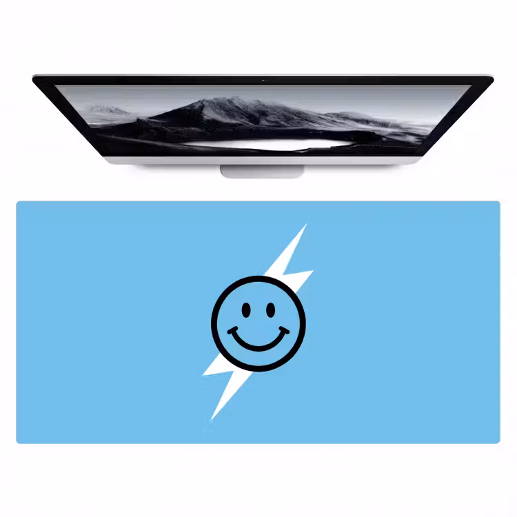 Bureau onderlegger - Smiley - Blauw - Bliksem — 1