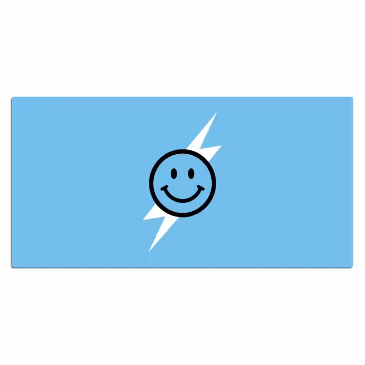 Bureau onderlegger - Smiley - Blauw - Bliksem — 2