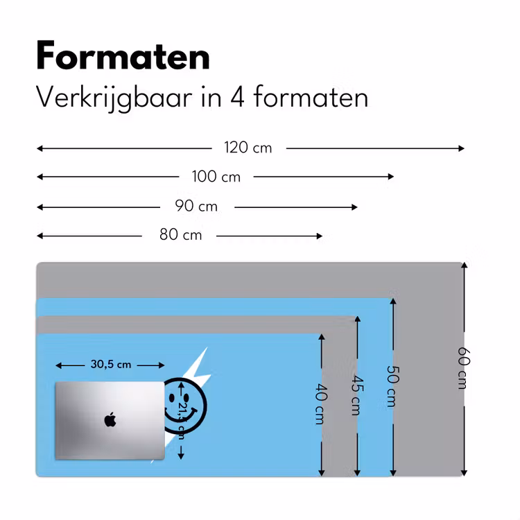 Bureau onderlegger - Smiley - Blauw - Bliksem — 8