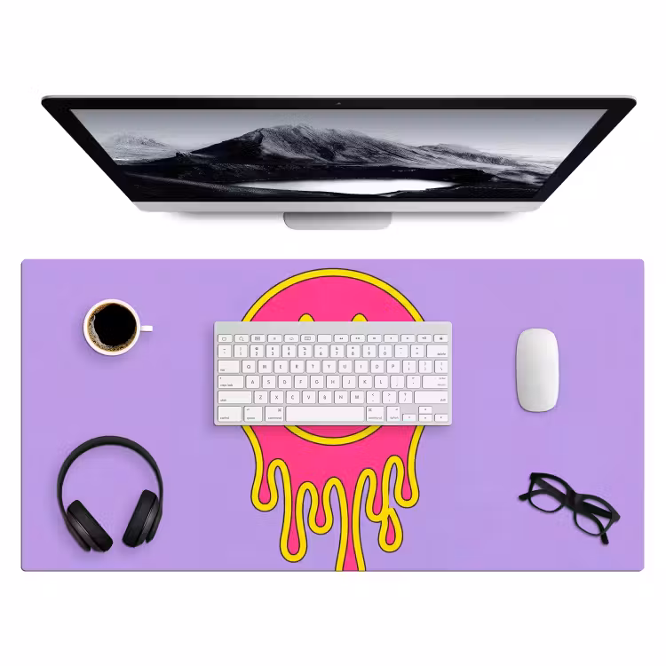 Bureau onderlegger - Smiley - Drip - Neon — 4