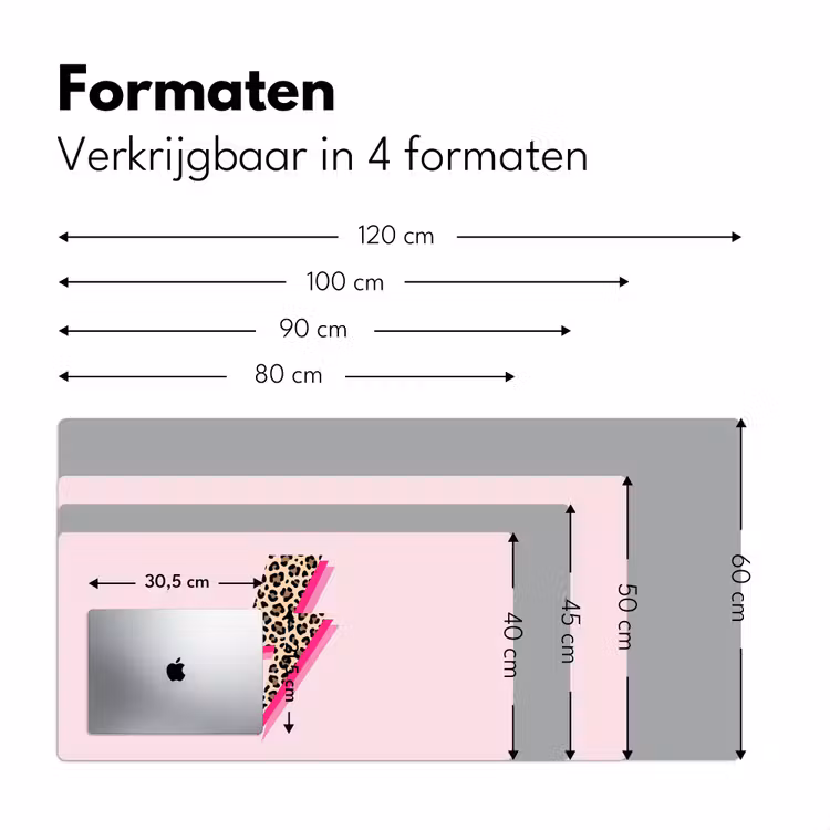 Bureau onderlegger - Stippen - Roze - Bliksem — 8