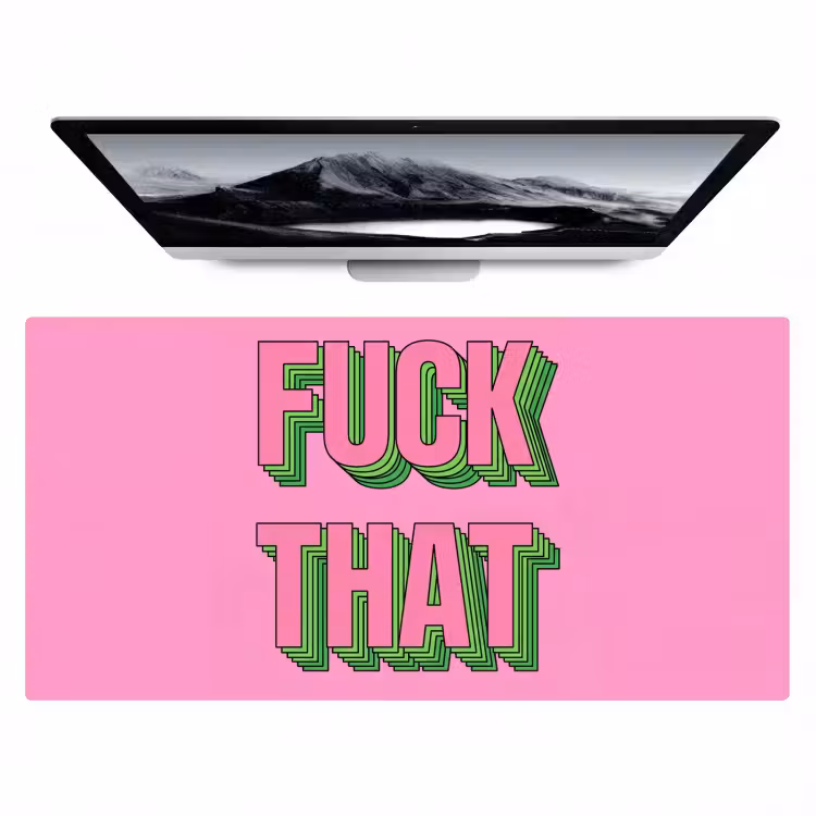 Bureau onderlegger - Tekst - Bold - Roze — 1