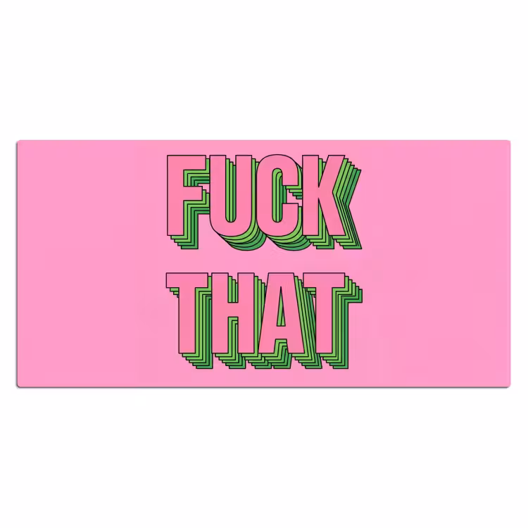 Bureau onderlegger - Tekst - Bold - Roze — 2