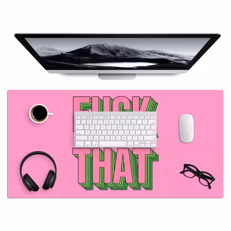 Bureau onderlegger - Tekst - Bold - Roze — 4
