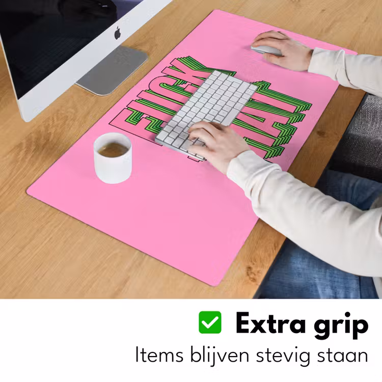Bureau onderlegger - Tekst - Bold - Roze — 6