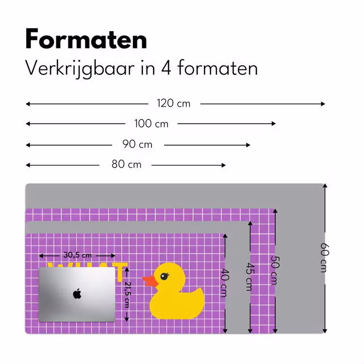 Bureau onderlegger - Tekst - Eend - Paars — 8
