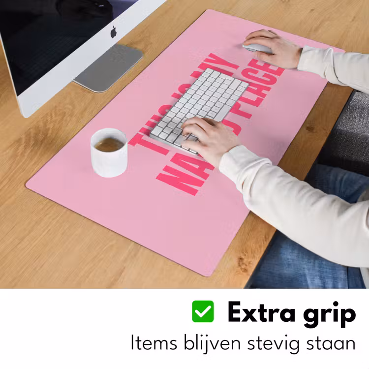 Bureau onderlegger - Tekst - Modern - Roze — 6