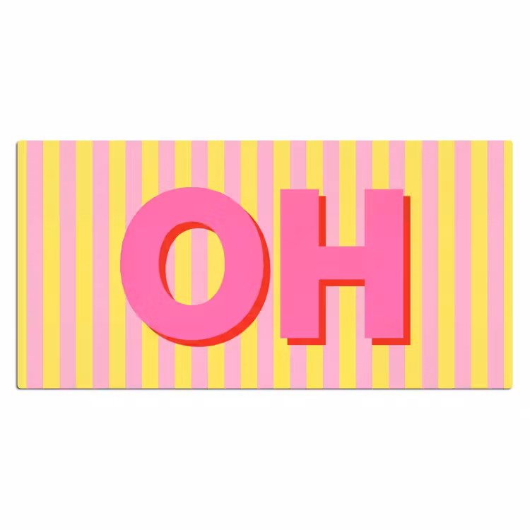 Bureau onderlegger - Tekst - Strepen - Roze — 2