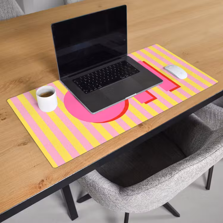 Bureau onderlegger - Tekst - Strepen - Roze — 3