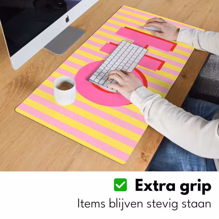 Bureau onderlegger - Tekst - Strepen - Roze — 6