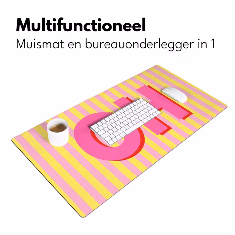 Bureau onderlegger - Tekst - Strepen - Roze — 7