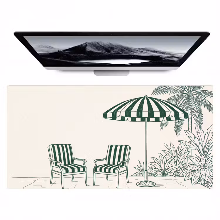 Bureau onderlegger - Terras - Illustratie - Groen — 1