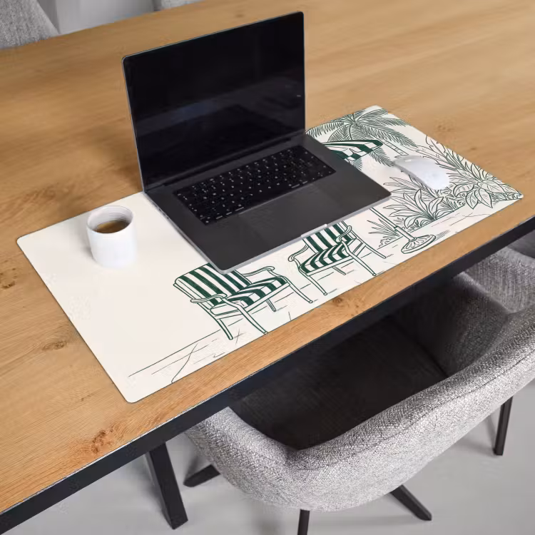 Bureau onderlegger - Terras - Illustratie - Groen — 3