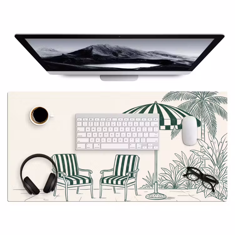 Bureau onderlegger - Terras - Illustratie - Groen — 4