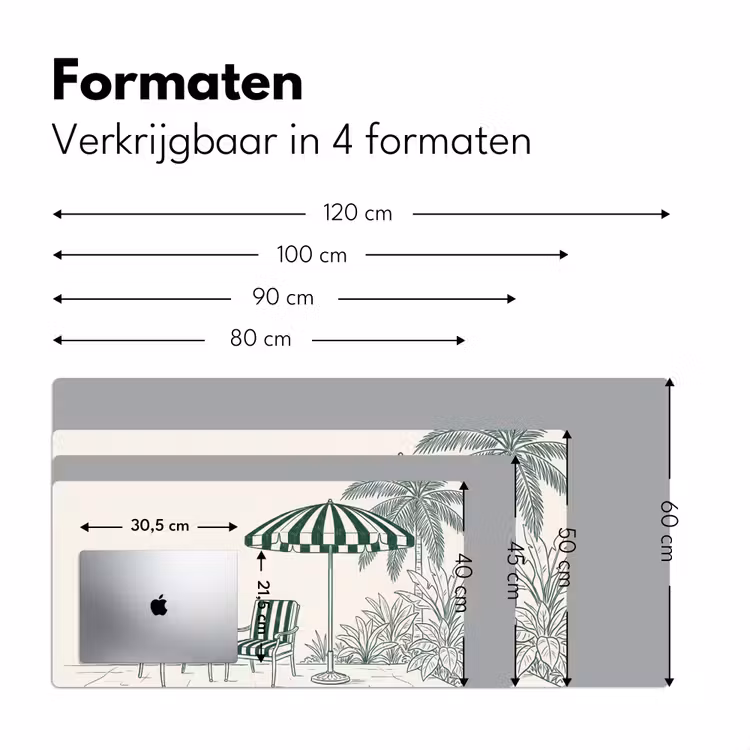 Bureau onderlegger - Terras - Illustratie - Groen — 8