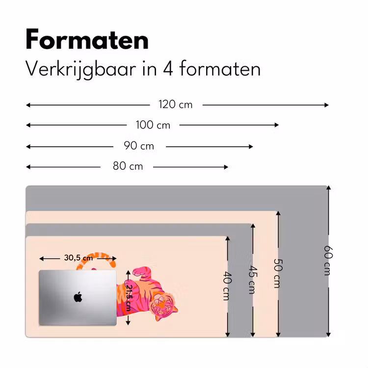 Bureau onderlegger - Tijger - Roze - Oranje — 8