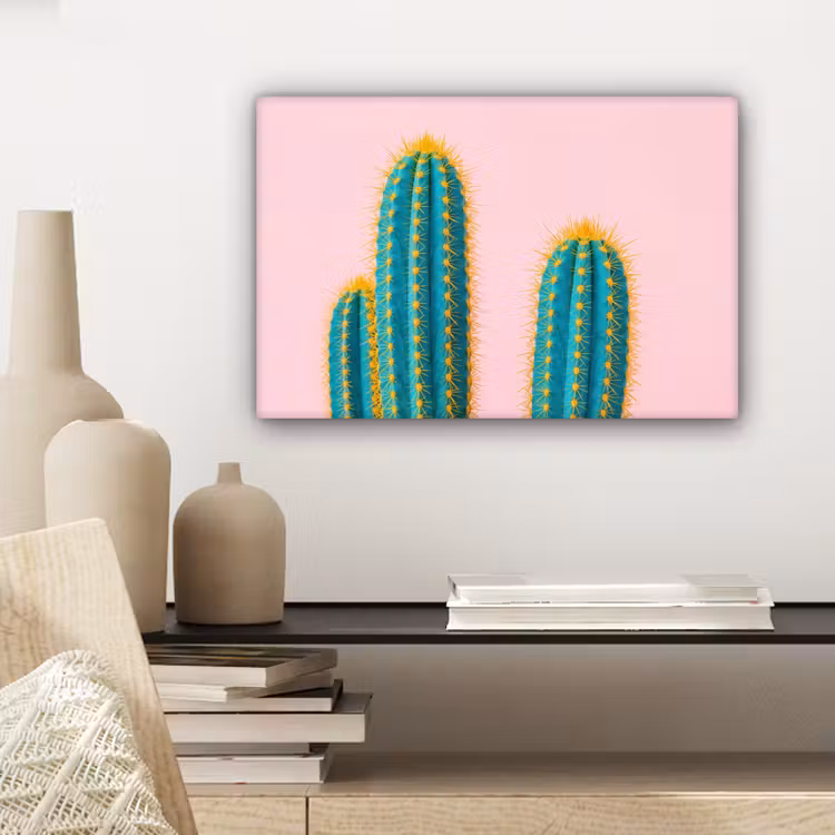 Canvas schilderij - Cactussen - Modern - Pastel — 5