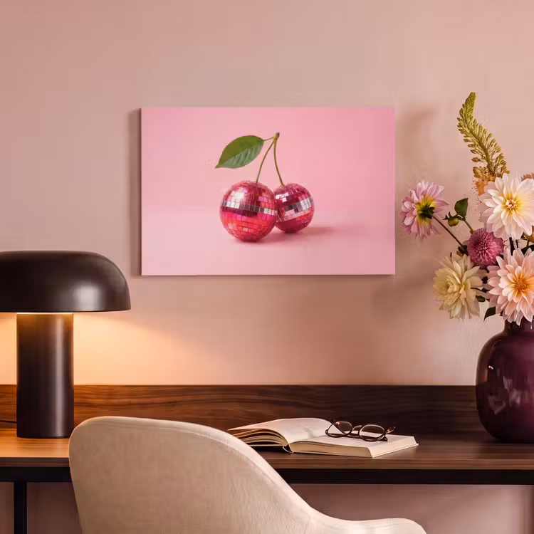 Canvas schilderij - Disco - Kersen - Roze — 4