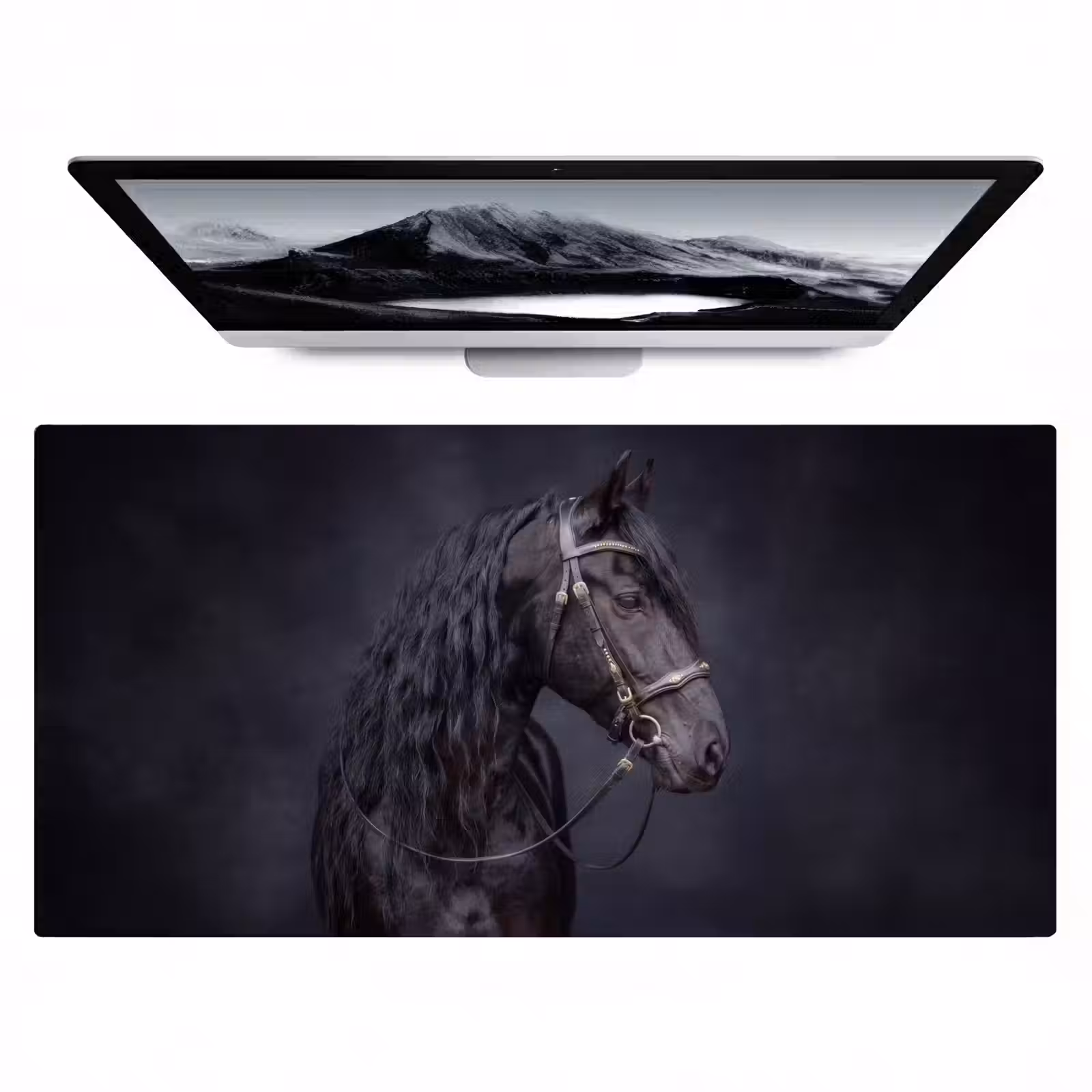 Bureau onderlegger - Portret - Paard - Donker — 1