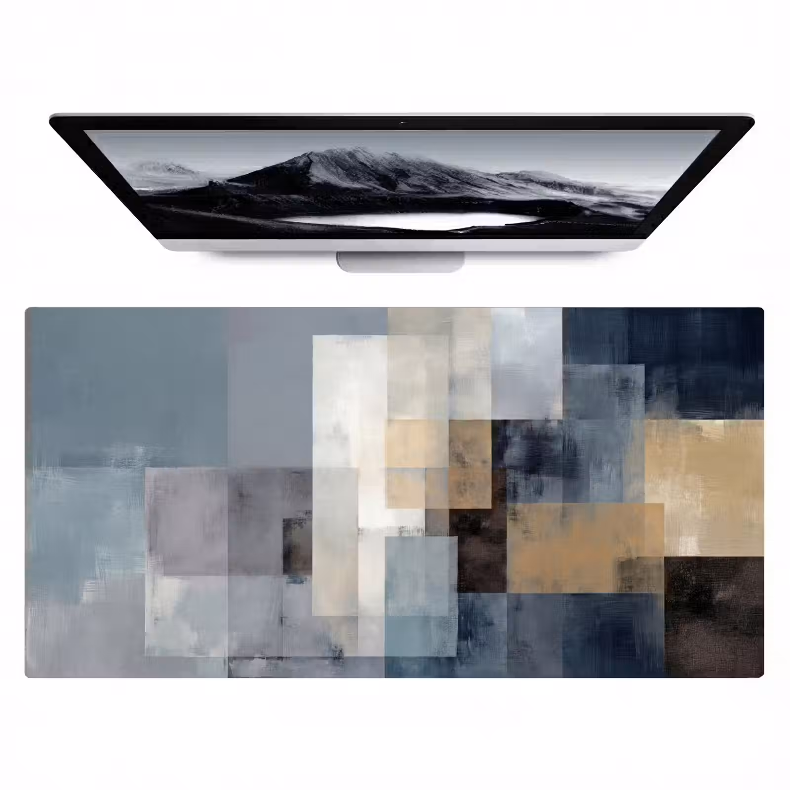 Bureau onderlegger - Rechthoeken - Abstract - Blauw — 1