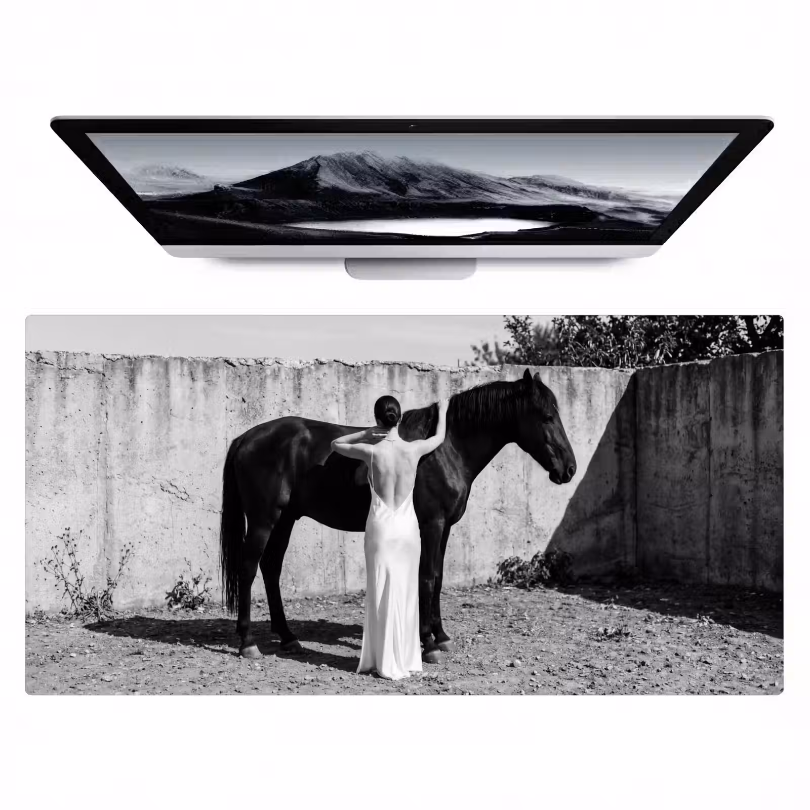 Bureau onderlegger - Vrouw - Paard - Artistiek — 1