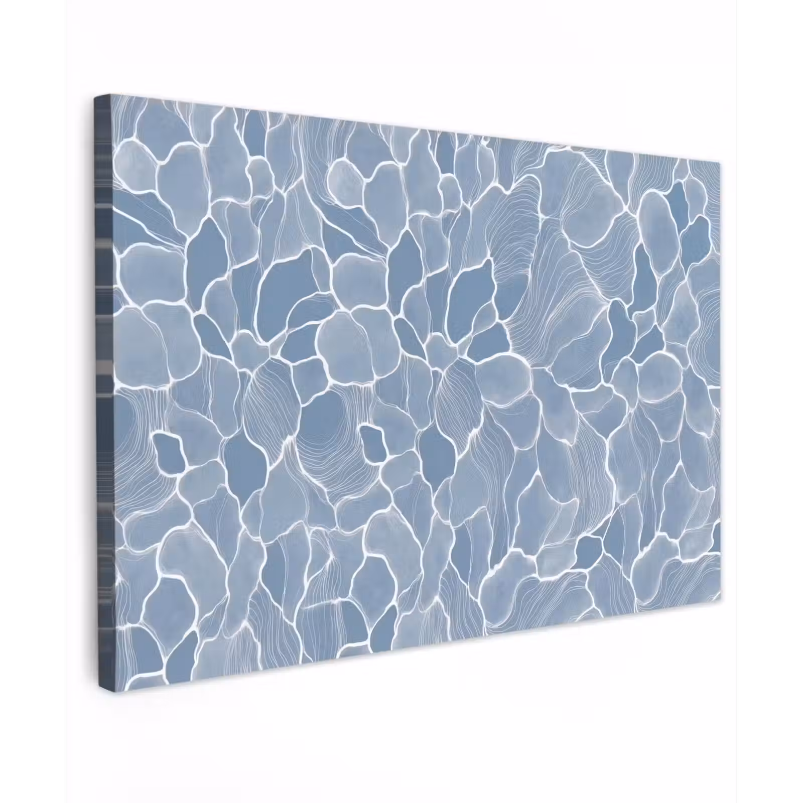 Canvas schilderij - Abstract - Blauw - Bladeren — 1