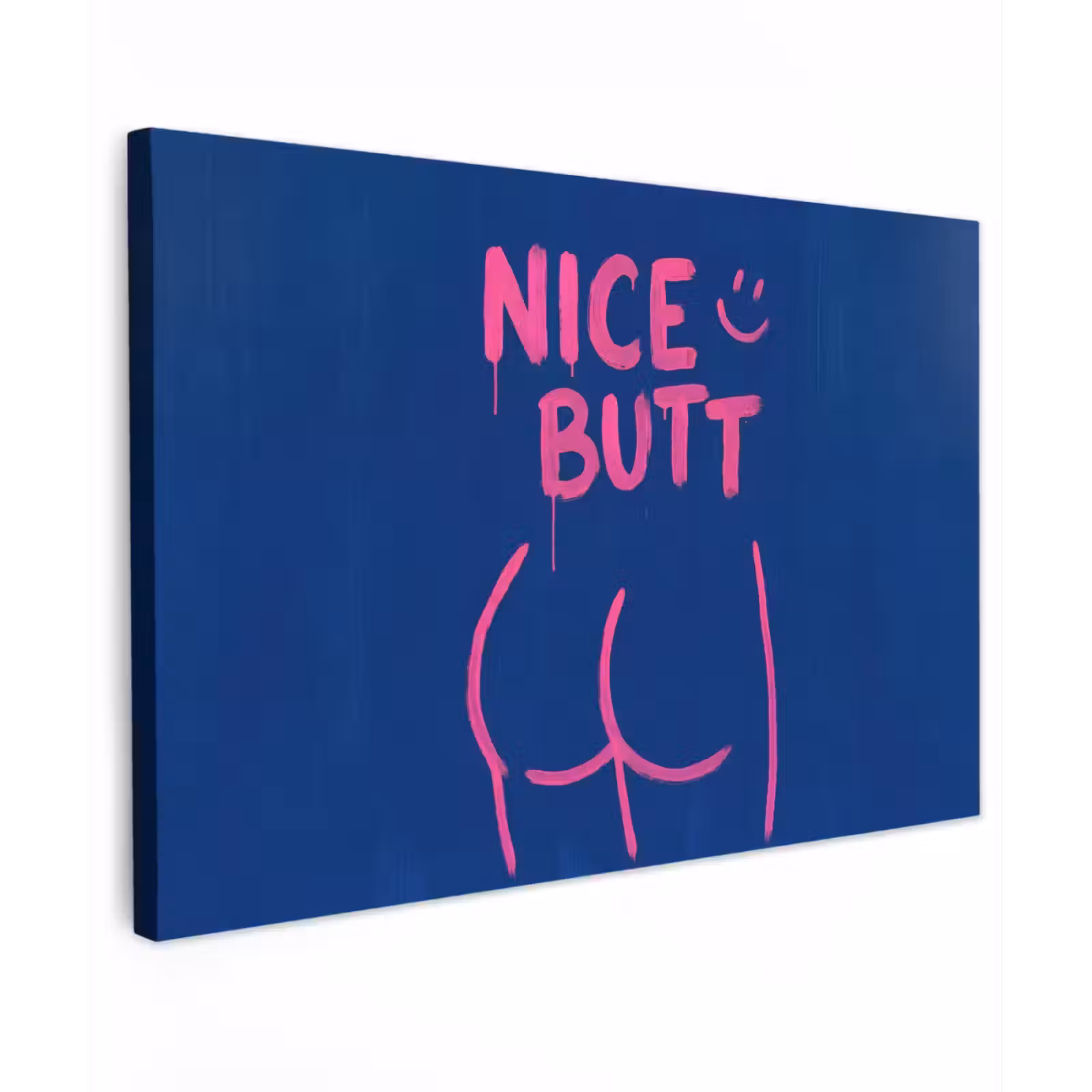 Canvas schilderij - Brutaal - Grappig - Blauw — 1