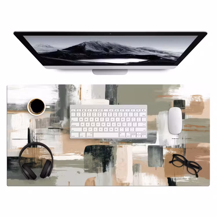 Bureau onderlegger - Penseelstreken - Abstract - Aardetinten — 4
