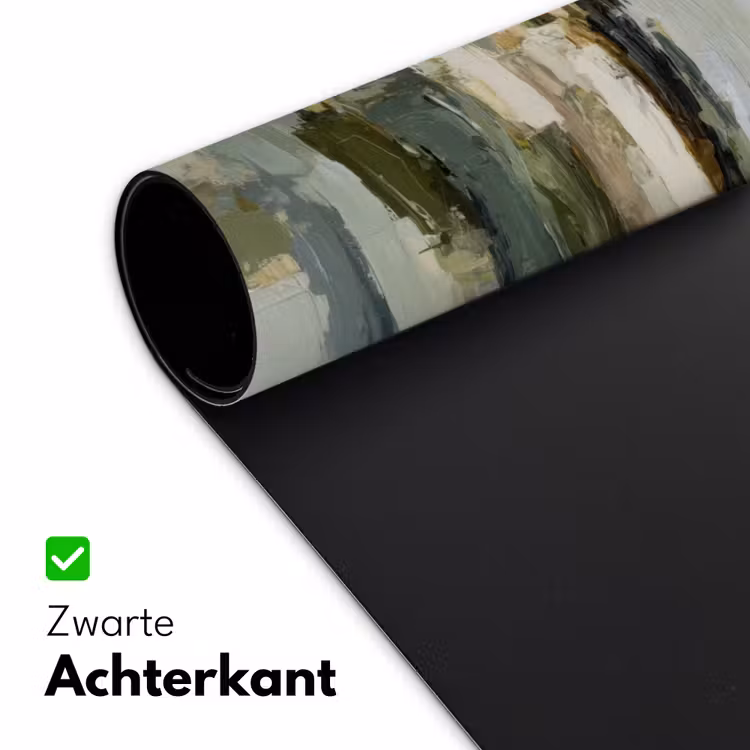 Bureau onderlegger - Penseelstreken - Groen - Abstract - Japandi — 5