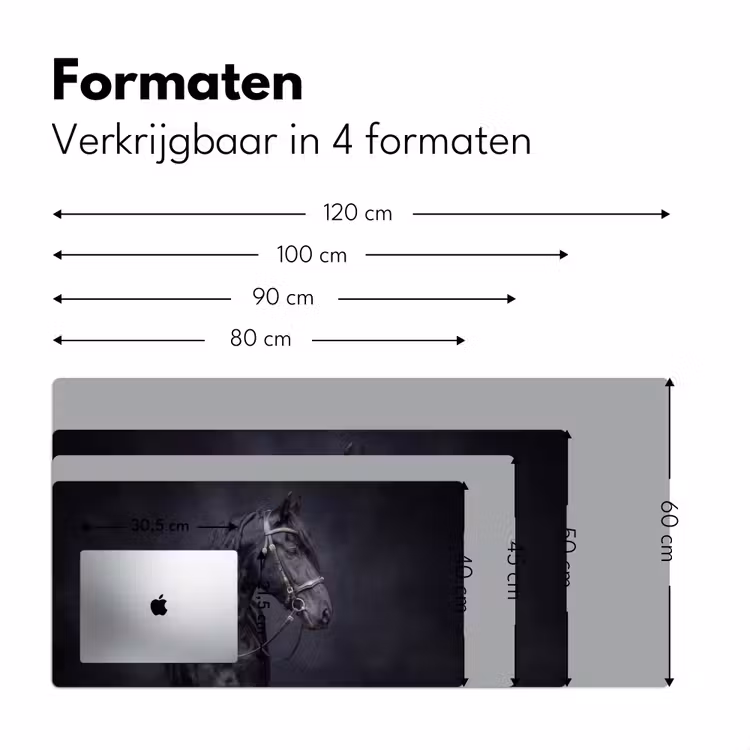 Bureau onderlegger - Portret - Paard - Donker — 8