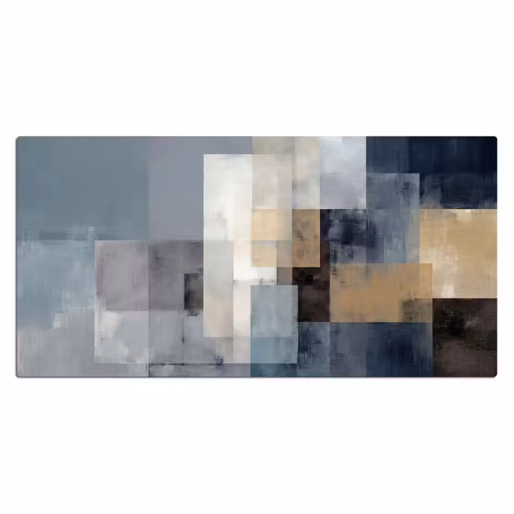 Bureau onderlegger - Rechthoeken - Abstract - Blauw — 2