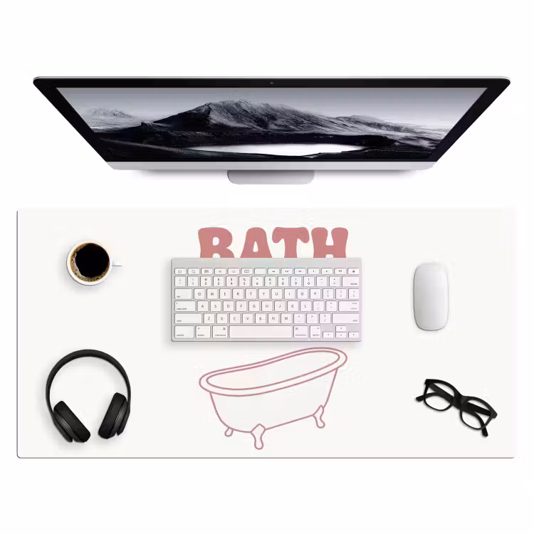 Bureau onderlegger - Retro - Bad - Roze — 4